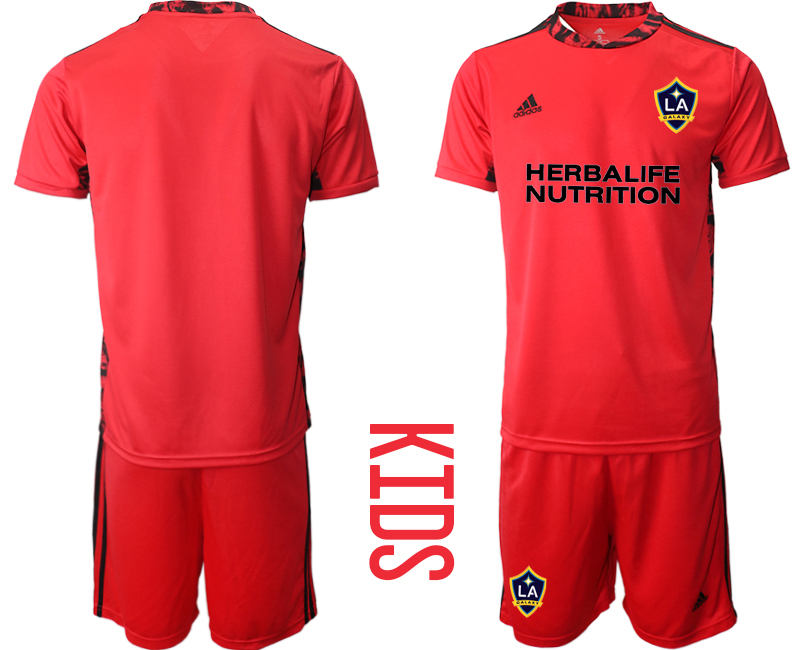 Youth 2020-2021 club Los Angeles Galaxy red goalkeeper blank Soccer Jerseys->manchester city jersey->Soccer Club Jersey